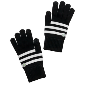 JEFFREE STAR Black White TOUCHSCREEN Haunted Striped Gloves